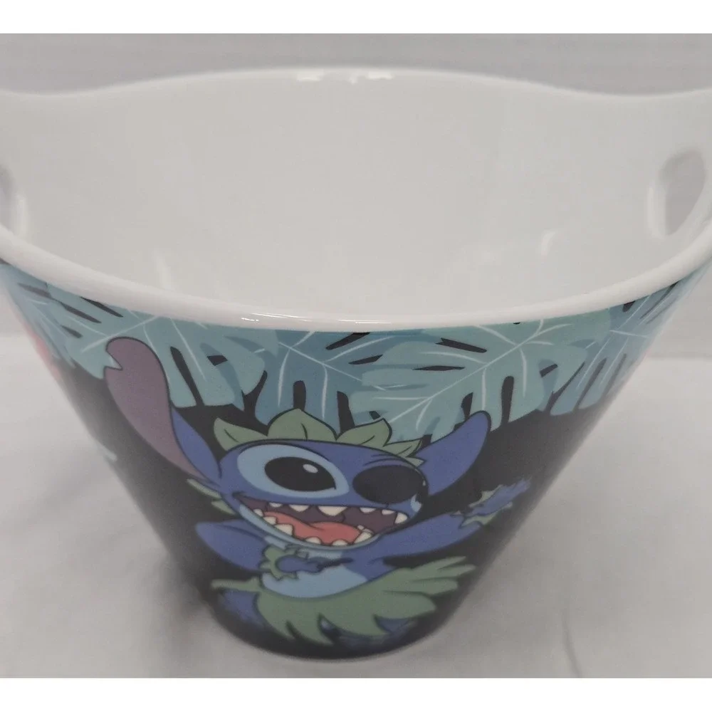 Vintage Disney Lilo & Stitch Ceramic Hawaiian Hula Stitch Ramen Noodle Bowl 4.5